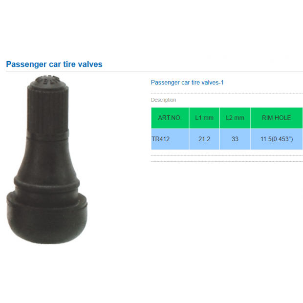 TR412 Passenger valves