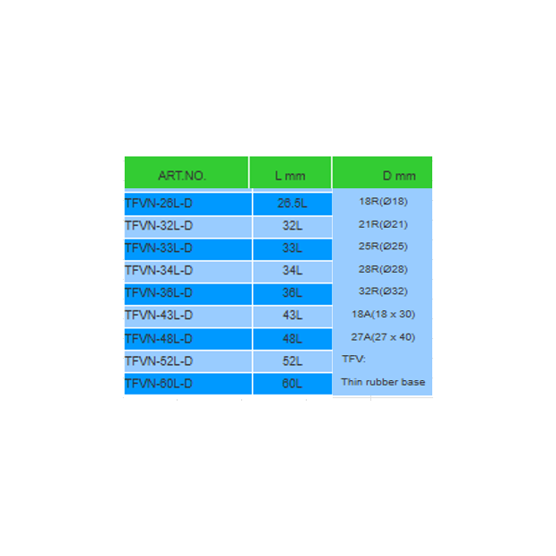 自行車用氣門嘴Bicycle tube valves TFVN系列