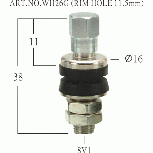 WH26G Passenger car tire valves