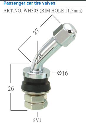 WH303 汽車用輪胎氣門嘴Passenger car Tire Valves