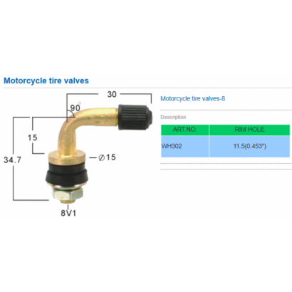 摩托車氣門嘴Motorcycle Tire Valves WH3022 